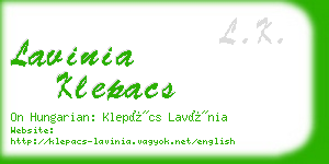 lavinia klepacs business card